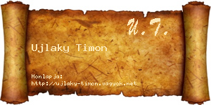 Ujlaky Timon névjegykártya